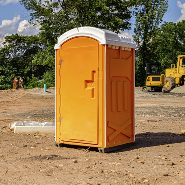 how often are the porta potties cleaned and serviced during a rental period in Wiota